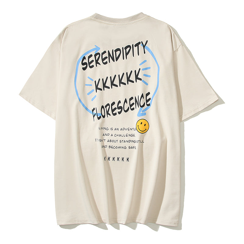 2023 Summer Cotton Men's Oversize Letter Print T-Shirt