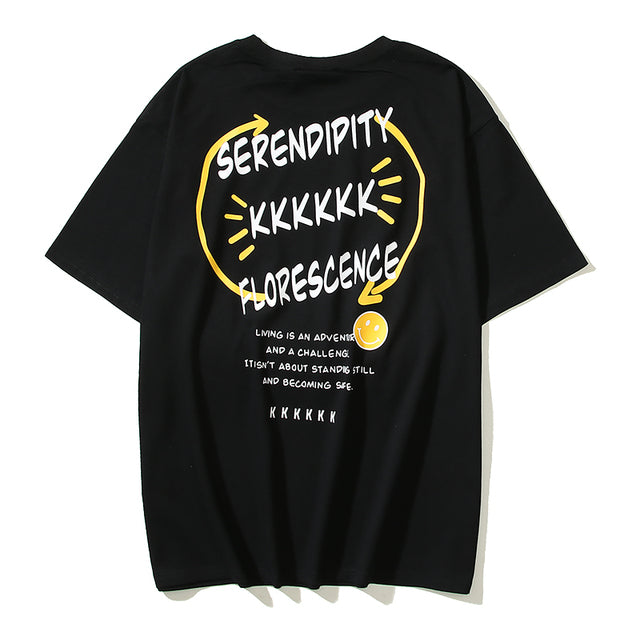 2023 Summer Cotton Men's Oversize Letter Print T-Shirt