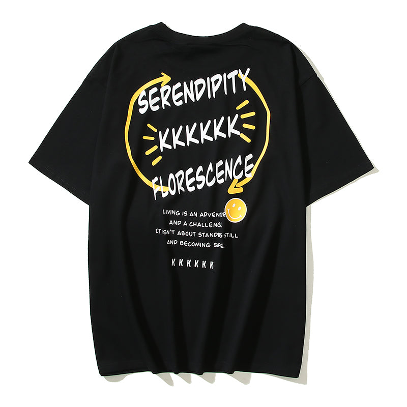2023 Summer Cotton Men's Oversize Letter Print T-Shirt
